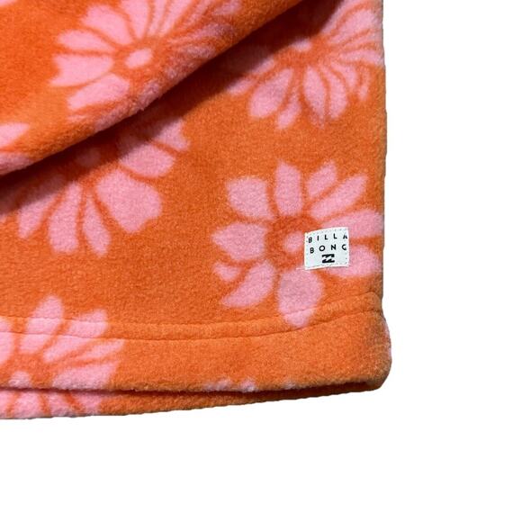 Billabong Fleece Casual Fling Cropped 1/2 Zip Jacket Orange Pink XS - Picture 4 of 8